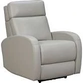 Levi Power Recliner w/ Heads Up Power Forward Head Rest in Dove Gray Top Grain Leather